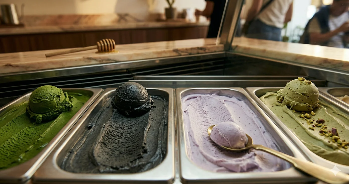 Sabores Asiáticos en el Helado Artesanal: Matcha, Yuzu, Taro y Black Sesame